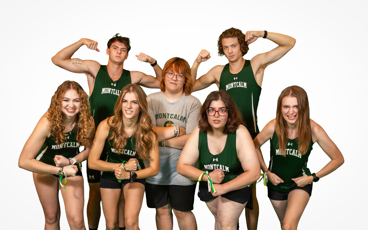 Team photo of the 26-27 men's and women's cross country teams.