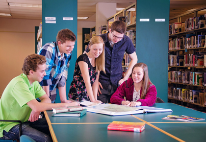 Students studying