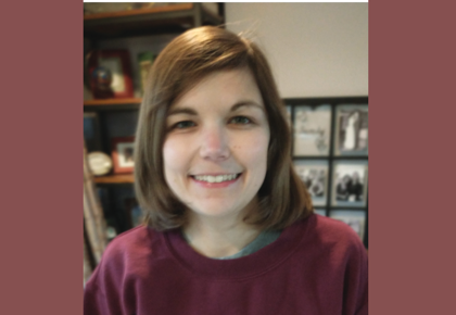 Student in maroon sweatshirt