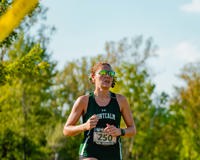 MCC Women's Cross Country runner Mickiah Allbee running on the course.