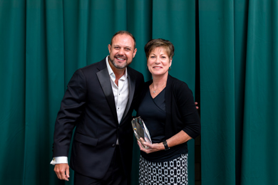 MCC President Bradley Barrick with Vice President Emeritus Connie Stewart. 