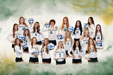 Team photo of the 26-27 women's volleyball team. 