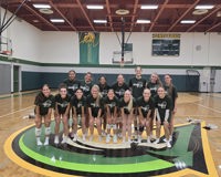 MCC's 25-26 volleyball team after practice in the gym on the Sidney campus.
