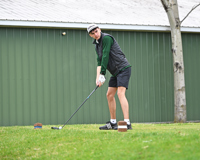 MCC golfer Mason Blair preparing to tee off.